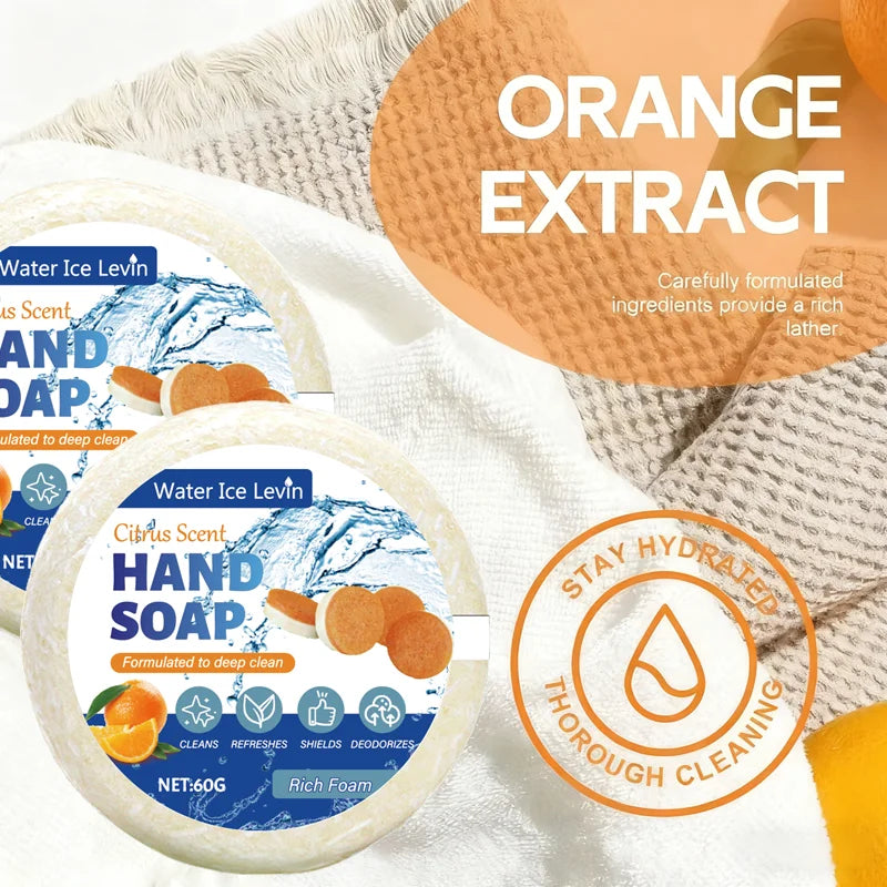 Water Ice Levin Moisturizing Hand Soap Citrus Scented Cleansing Bar - 4