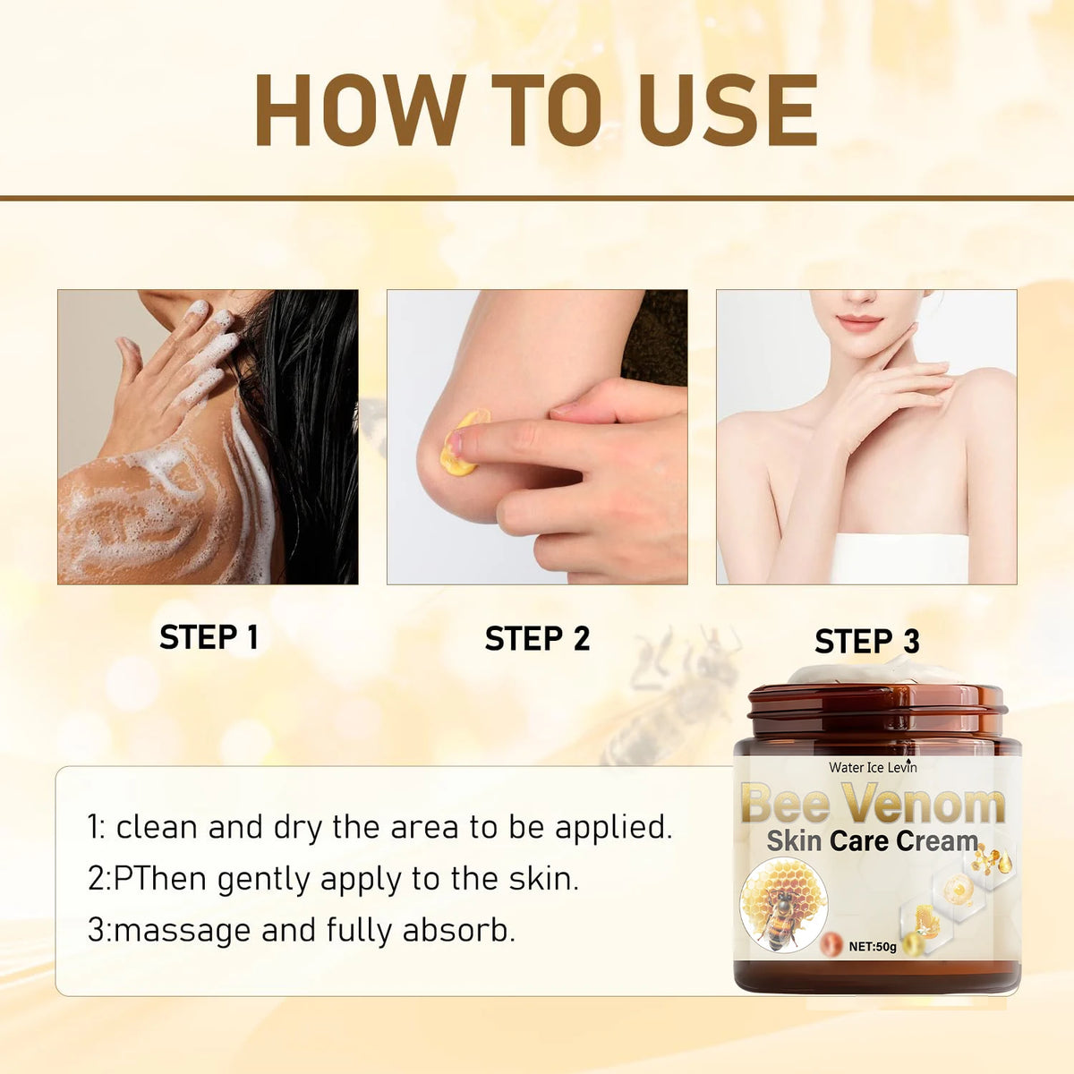 Bee Venom Anti Aging Face Cream Firming Moisturizer for Wrinkles