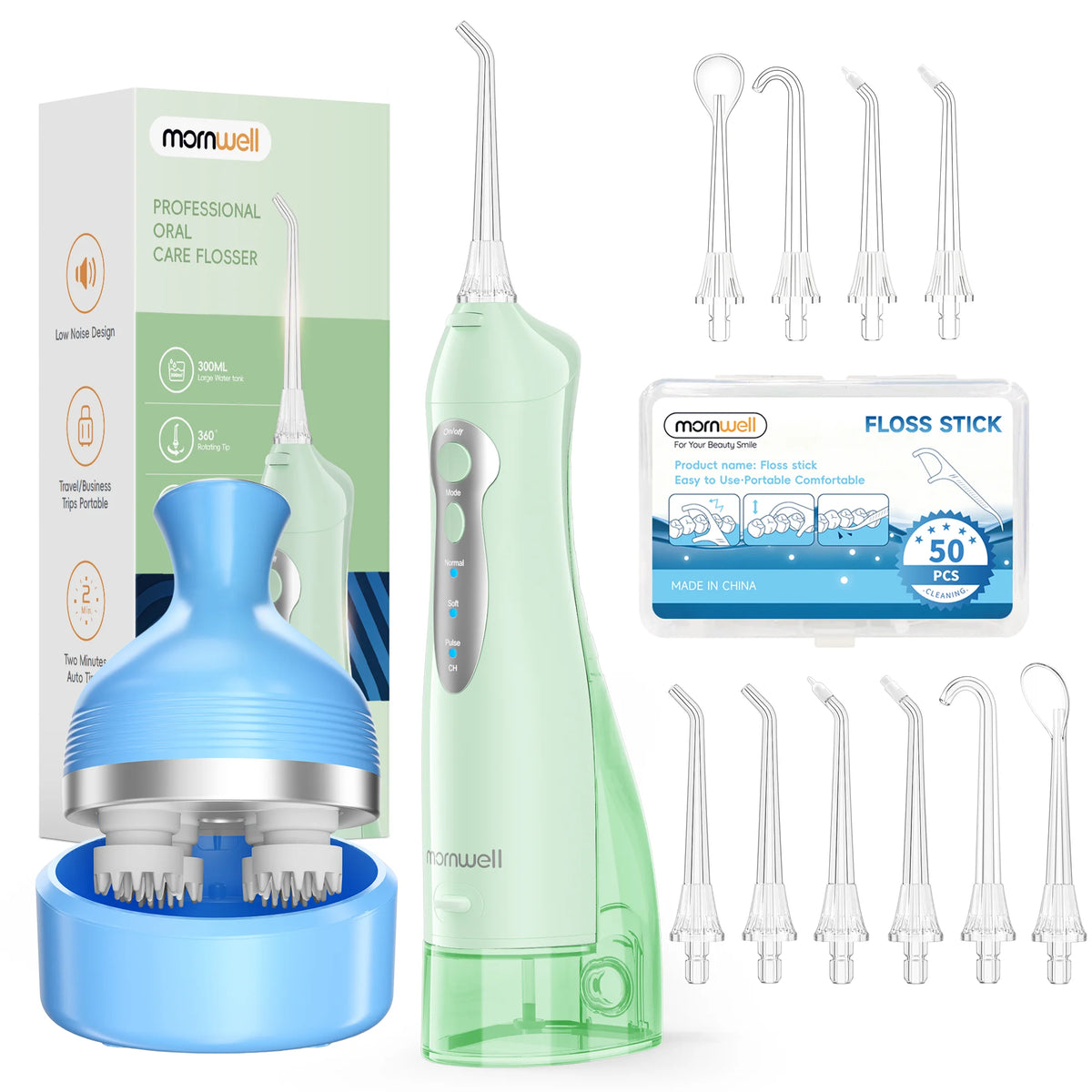 Portable Oral Irrigator and Electric Scalp Massager Kit