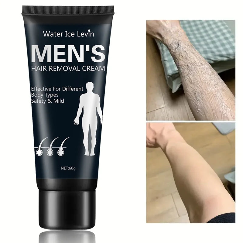 Water Ice Levin Men Hair Removal Cream Quick Painless Depilatory - 7