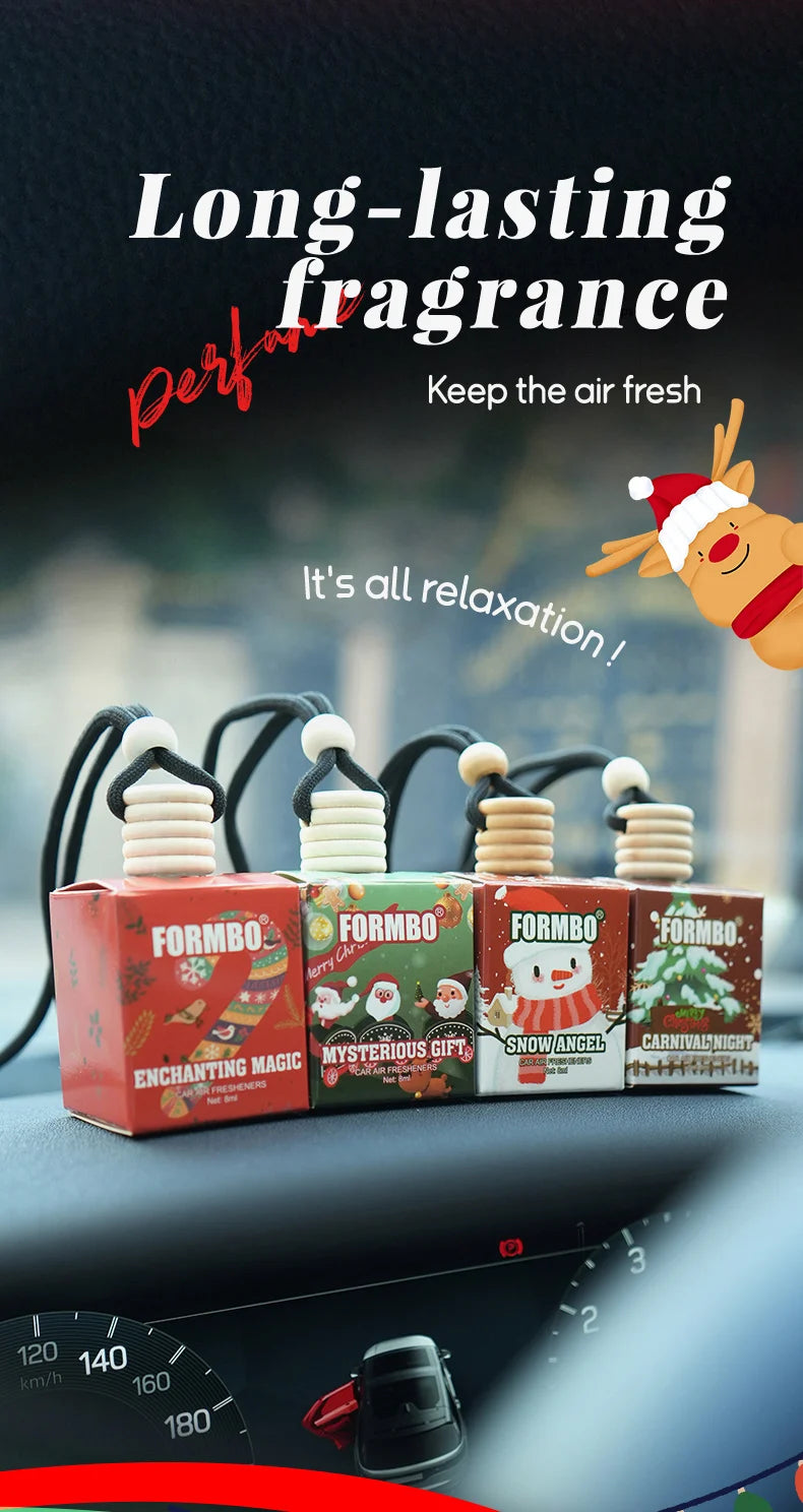 4pc Christmas Car Air Freshener Set Hanging Perfume Diffuser - 10