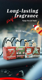 4pc Christmas Car Air Freshener Set Hanging Perfume Diffuser