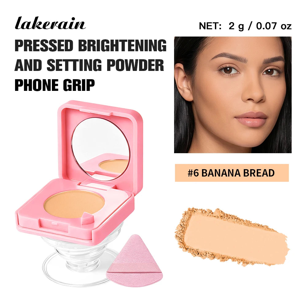 Matte Finish Oil-Control Pressed Powder with Mirror