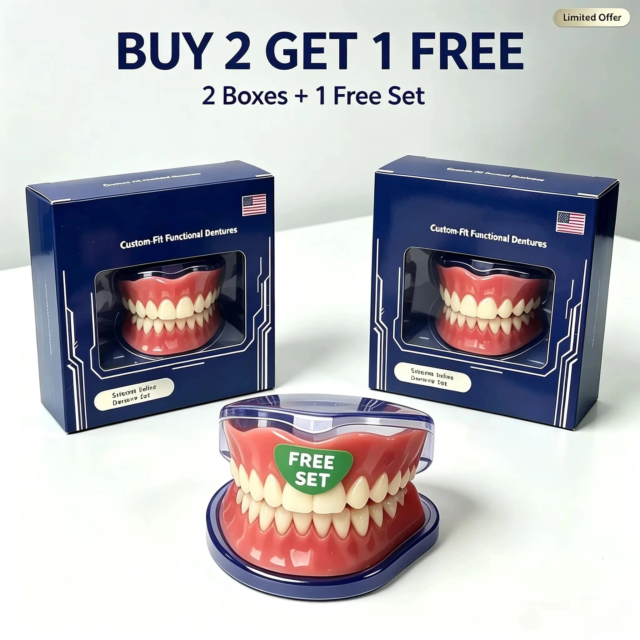 Instant Smile Cosmetic Dentures for Full Mouth - 8