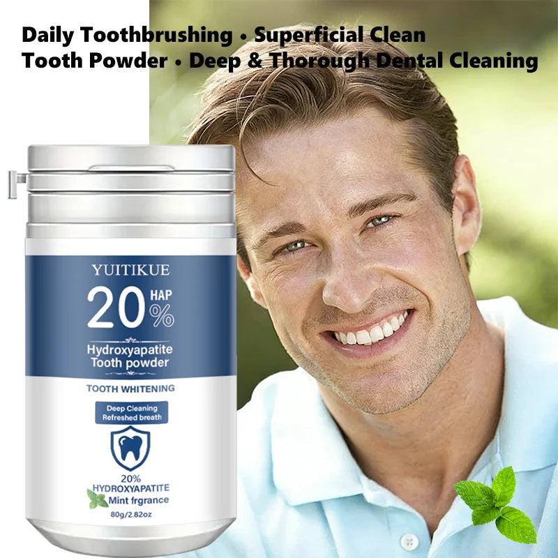 Yuitikue Hydroxyapatite Teeth Whitening Powder Mint 80g - 4