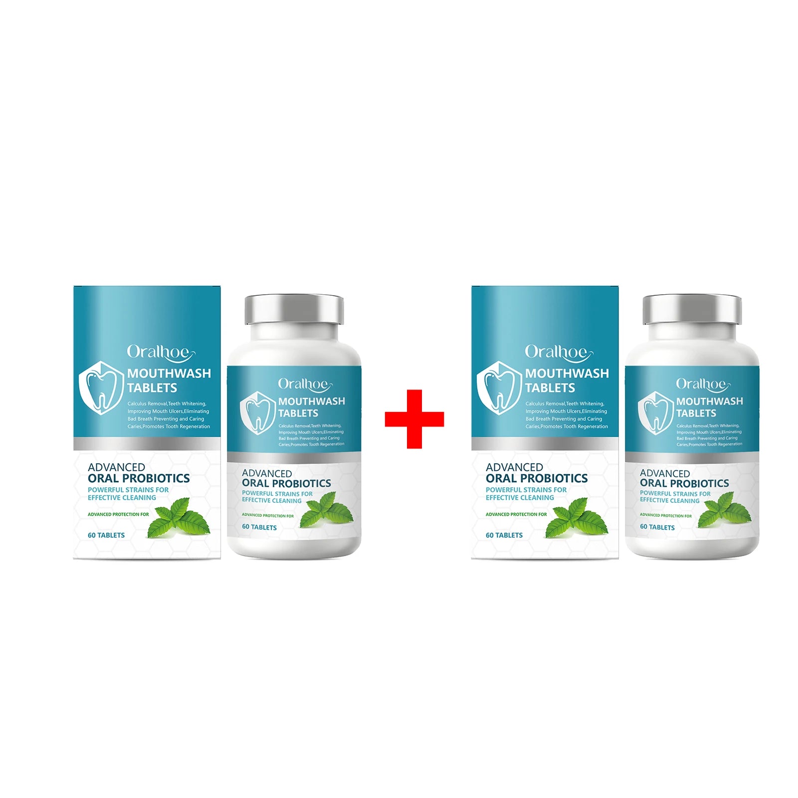 Probiotic Teeth Whitening Mouthwash Tablets for Fresh Breath - 14