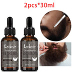 LOCKMIO 2pcs Natural Beard Oil Vanilla Scent Growth and Softening Serum