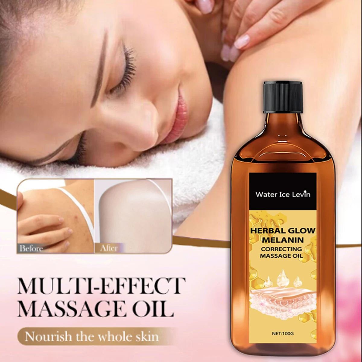 Herbal Glow Melanin Correcting Massage Oil Brightening Body Treatment - 3