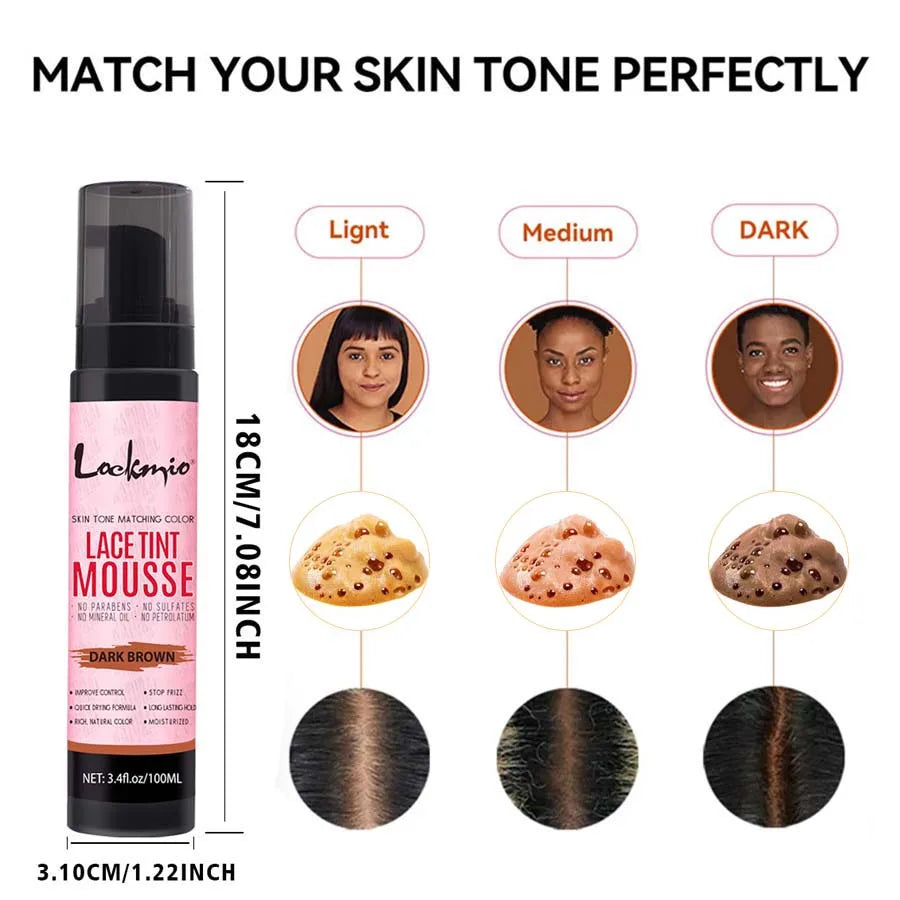 100ml Lace Tint Mousse Wig Frontal Coloring Spray - 6