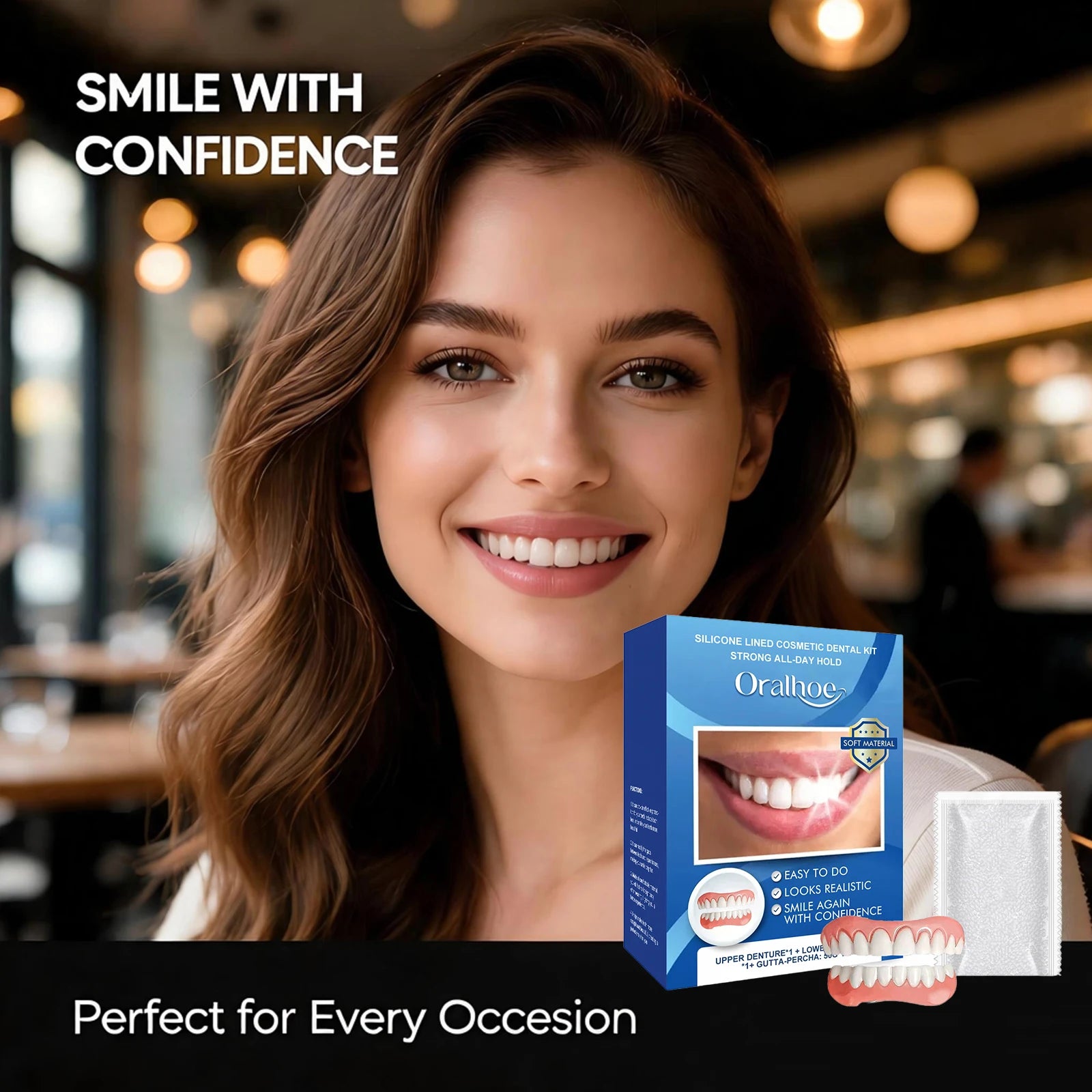 Comfort Fit Silicone Denture Set for Instant Smile Enhancement - 2