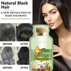 Natural Plant Herbal Extract Hair Dye Shampoo for Gray Hair Coverage