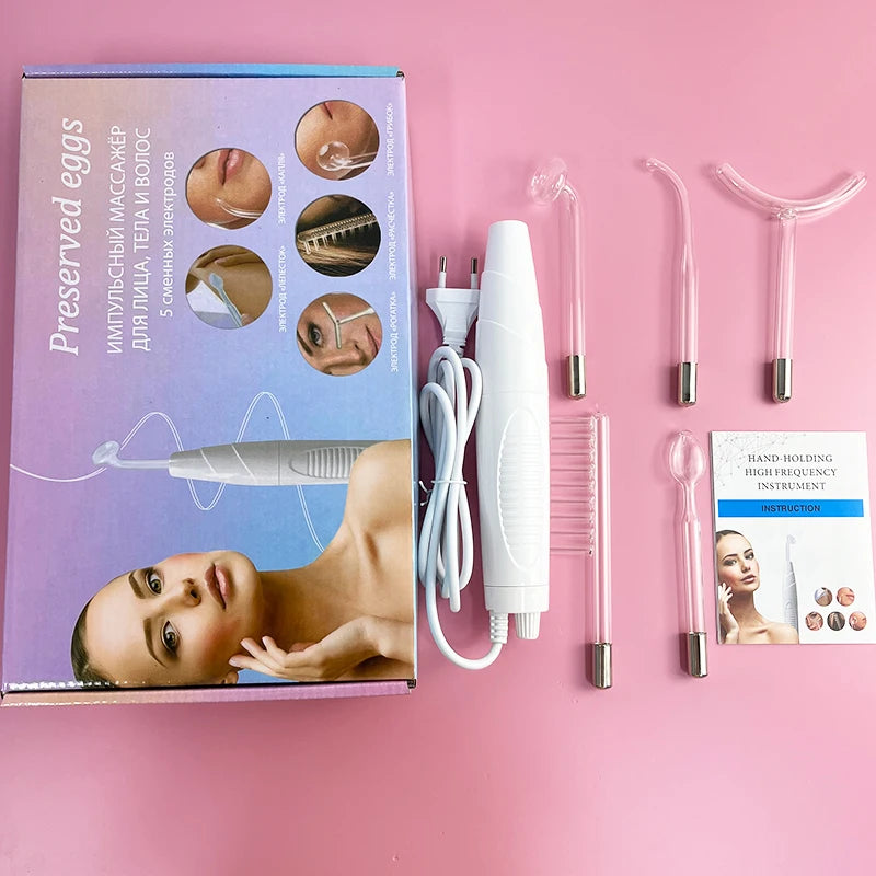 7-in-1 High Frequency Facial Wand Skin Tightening Electrotherapy Device