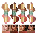 Dual-Ended Cream Bronzer and Blush Stick for Face and Lips