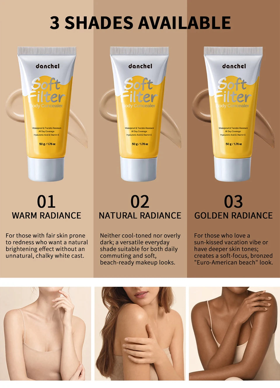 Waterproof Full Coverage Body Concealer for Scars and Tattoos - 8