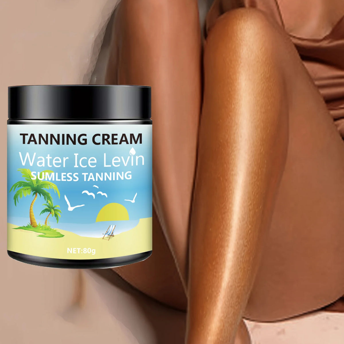 Water Ice Levin Body Tanning Lotion Sunless Bronzer Moisturizer