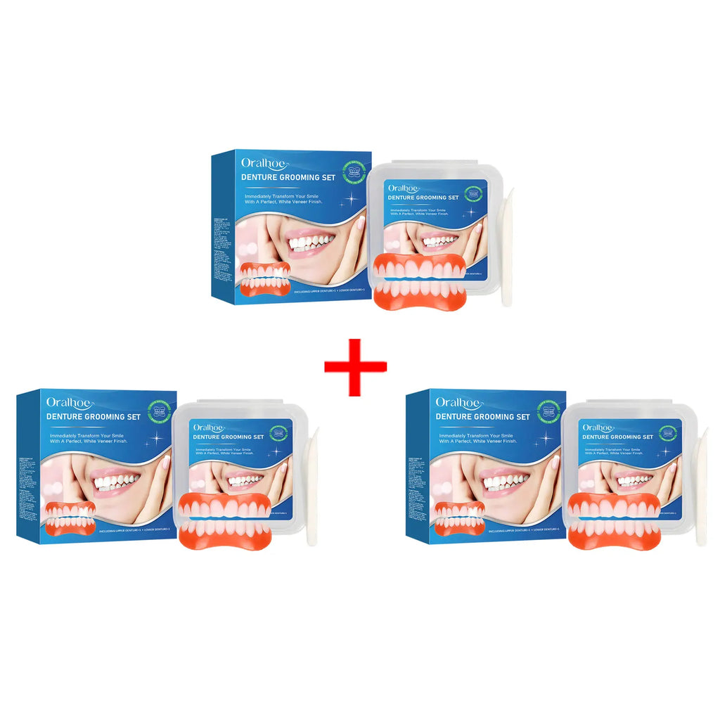 Temporary Silicone Denture Set for Smile Restoration