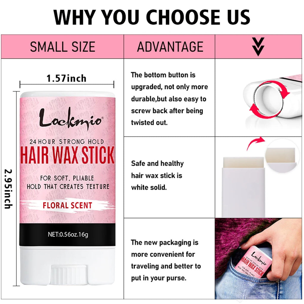 Lockmio Hair Wax Stick and Lace Wig Adhesive Remover Kit