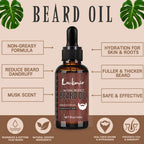 Lockmio Natural Beard Growth Oil Sandalwood Scent Grooming Treatment