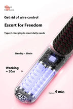 Cordless Ionic Hair Straightening Brush for Fast Styling
