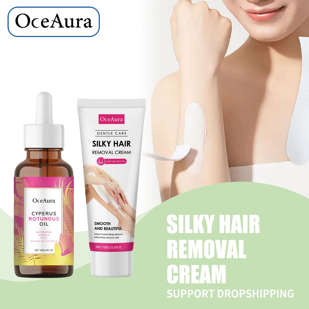 Gentle Hair Removal Cream and Soothing Aftercare Set
