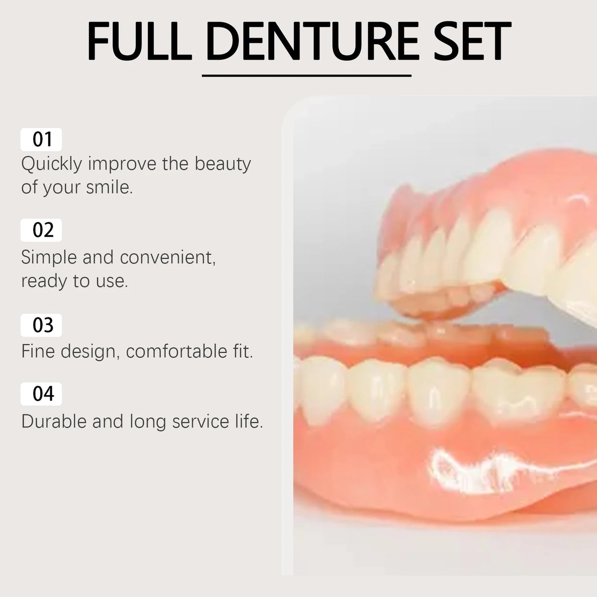 Temporary Silicone Denture Set for Smile Restoration
