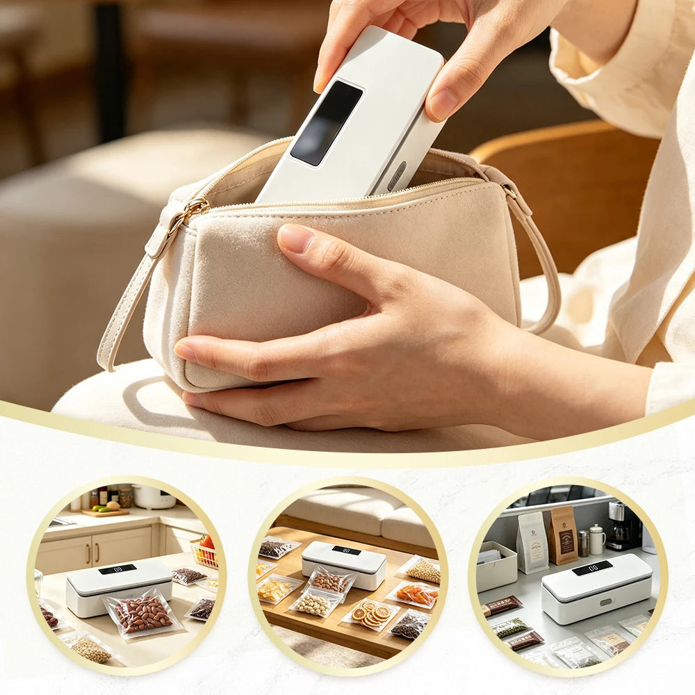 Portable Rechargeable Mini Bag Sealer with Cutter