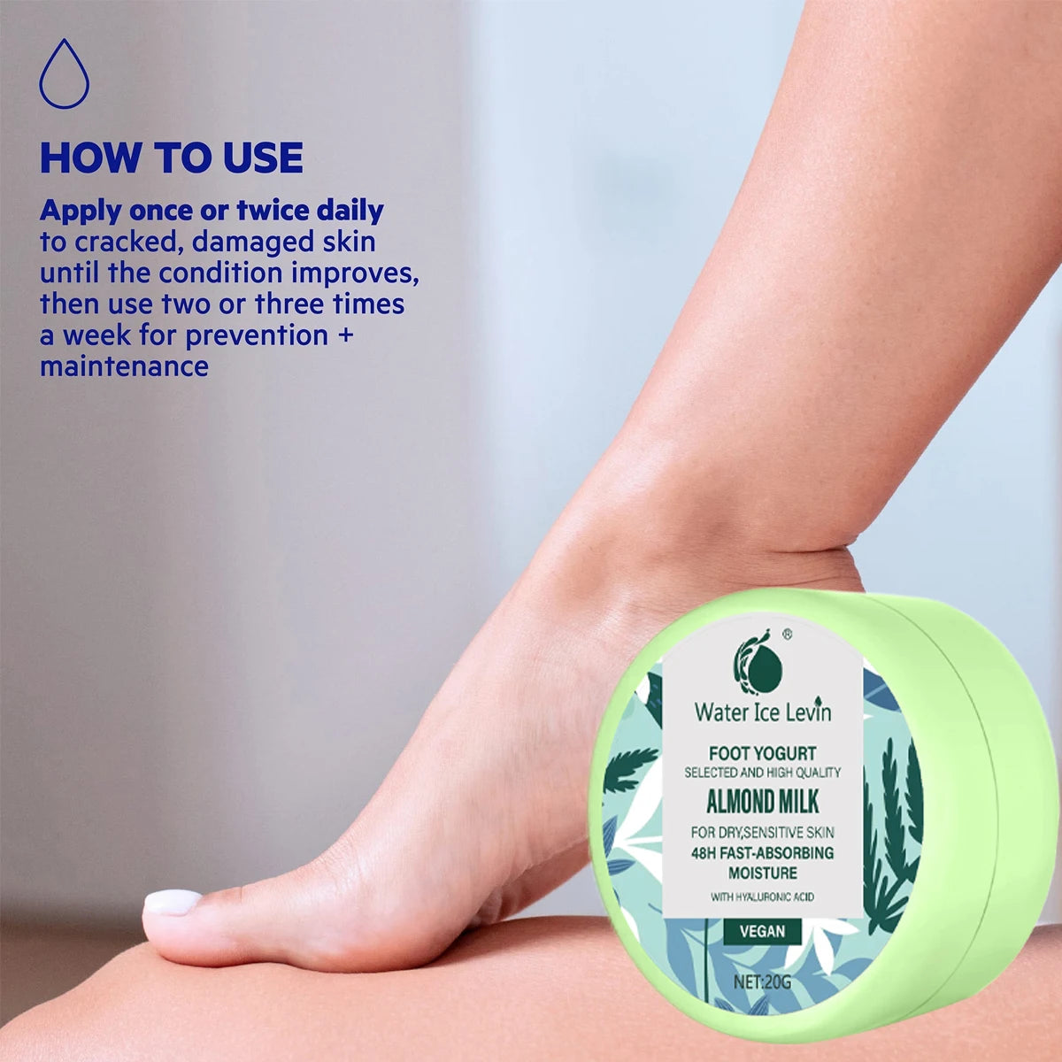 Ice Soothing Foot Cream Menthol Cooling Cracked Heel Repair Moisturizer
