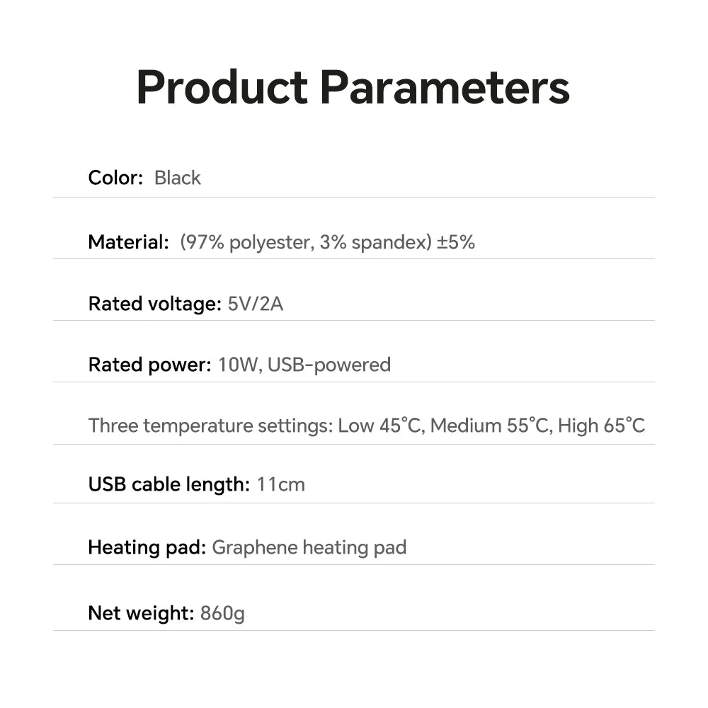 USB Powered Graphene Heated Hooded Shawl for Home and Office