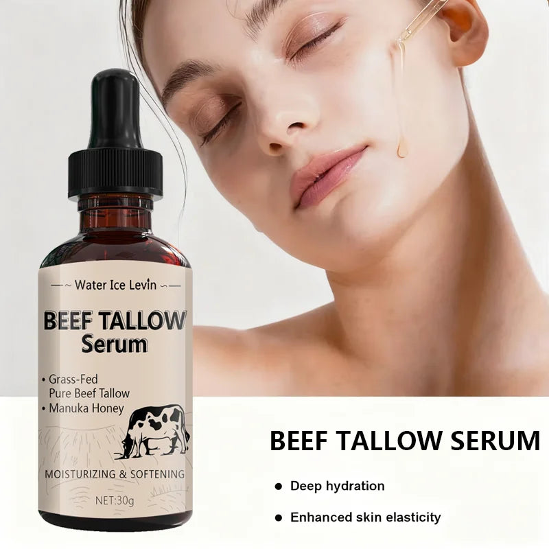 Beef Tallow Face Serum with Manuka Honey Moisturizing Firming Oil