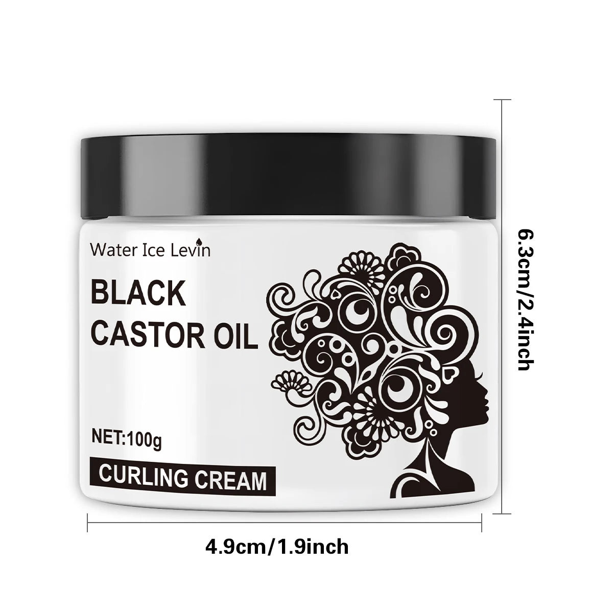 Black Castor Oil Curly Hair Elasticity Cream 100g