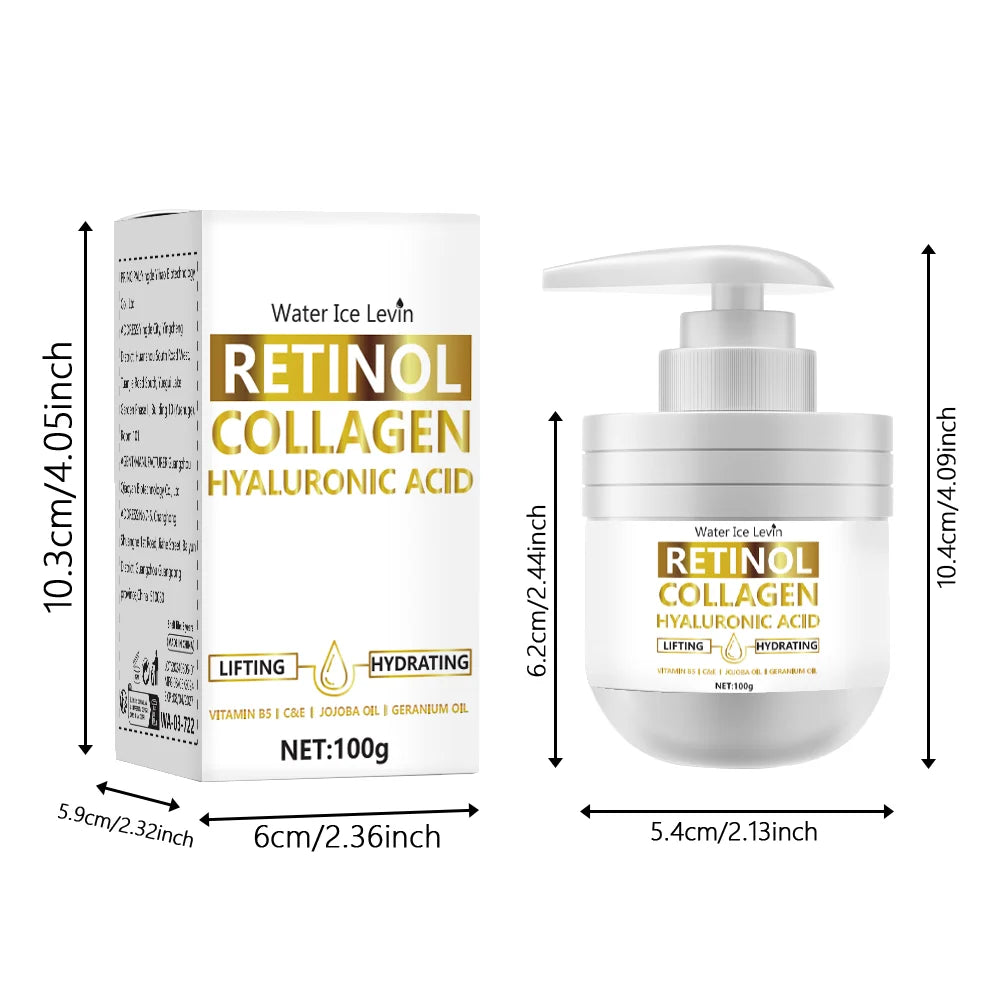 Retinol Collagen Hyaluronic Acid Face Cream Anti Aging Moisturizer