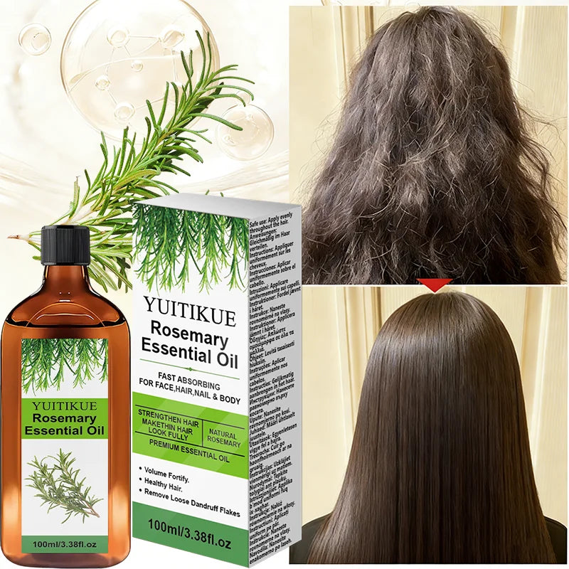 100ml Rosemary Essential Oil Hair Growth Scalp Nourishing Treatment - 7