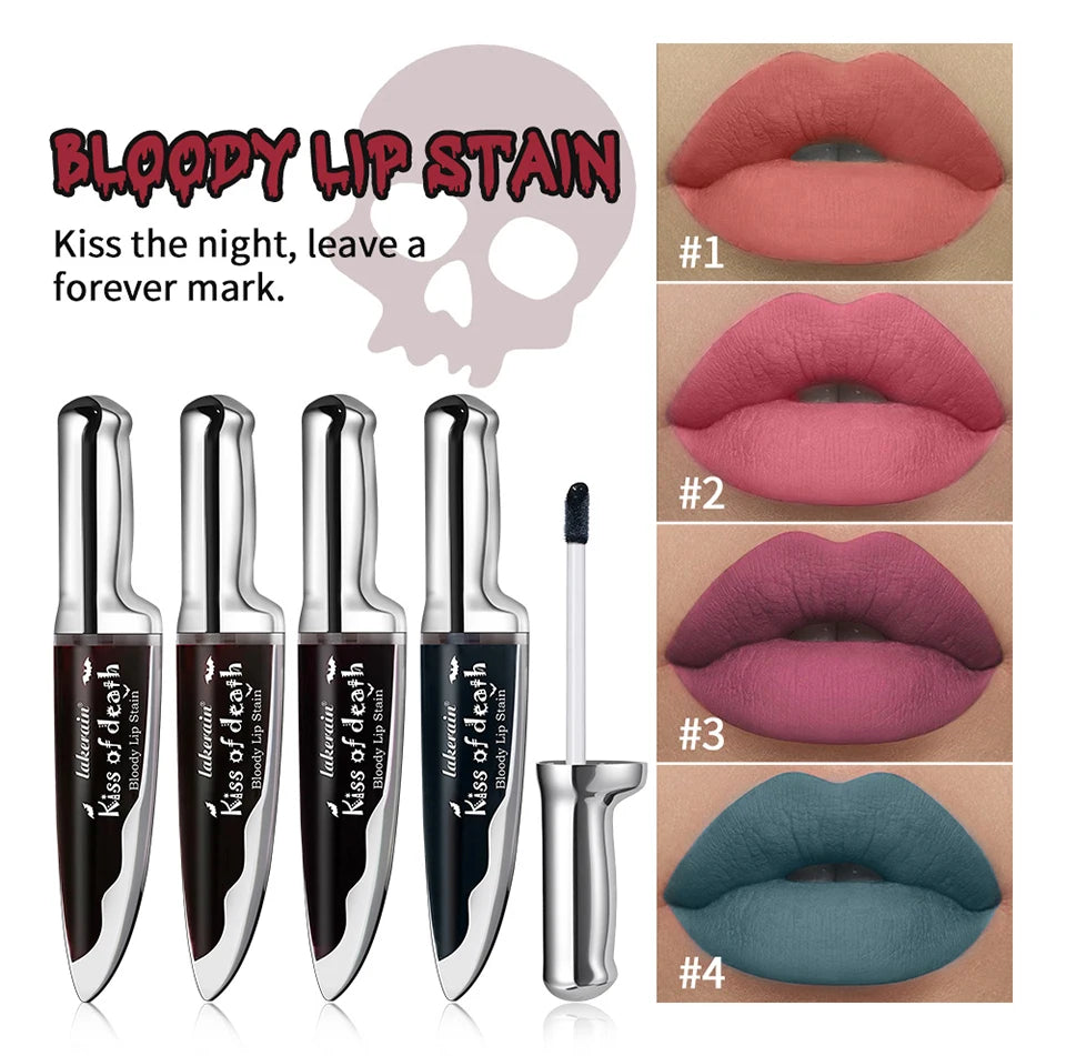 Bloody Matte Lip Stain for Halloween and Theatrical Makeup