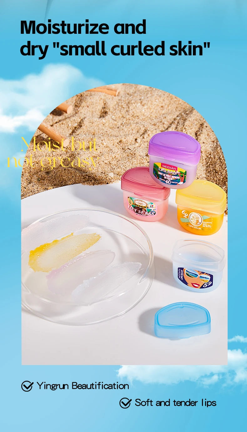 Meidian Fruity Lip Balm Set Moisturizing Lip Care Treatment