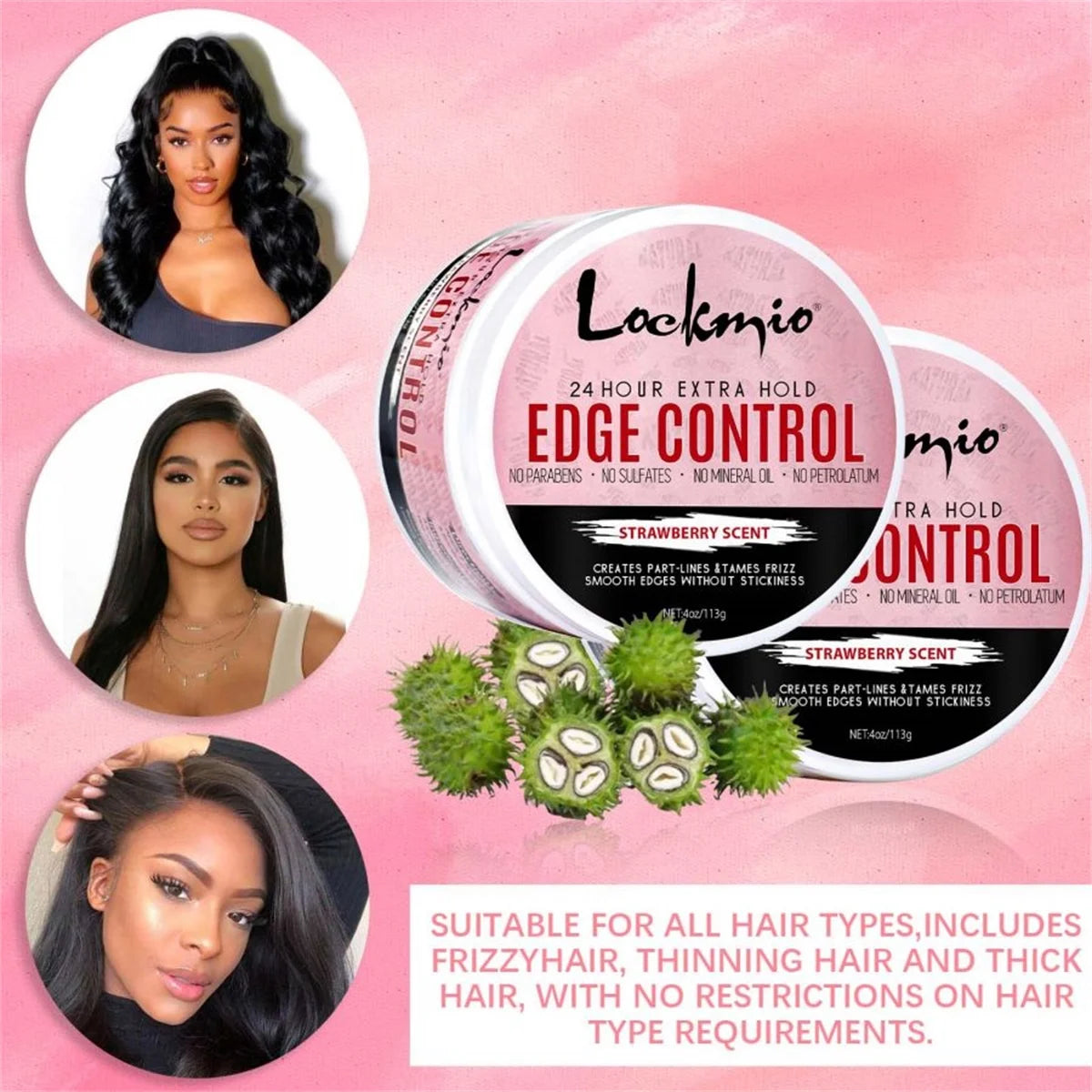 4oz Edge Control Hair Styling Wax for Natural Hair and Wigs - 7