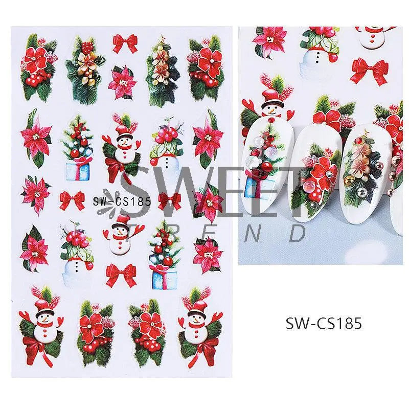 3D Christmas Cartoon Nail Art Stickers