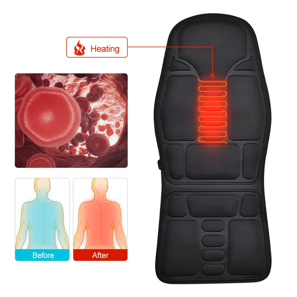 Full Body Vibrating Massage Chair Cushion with Heat
