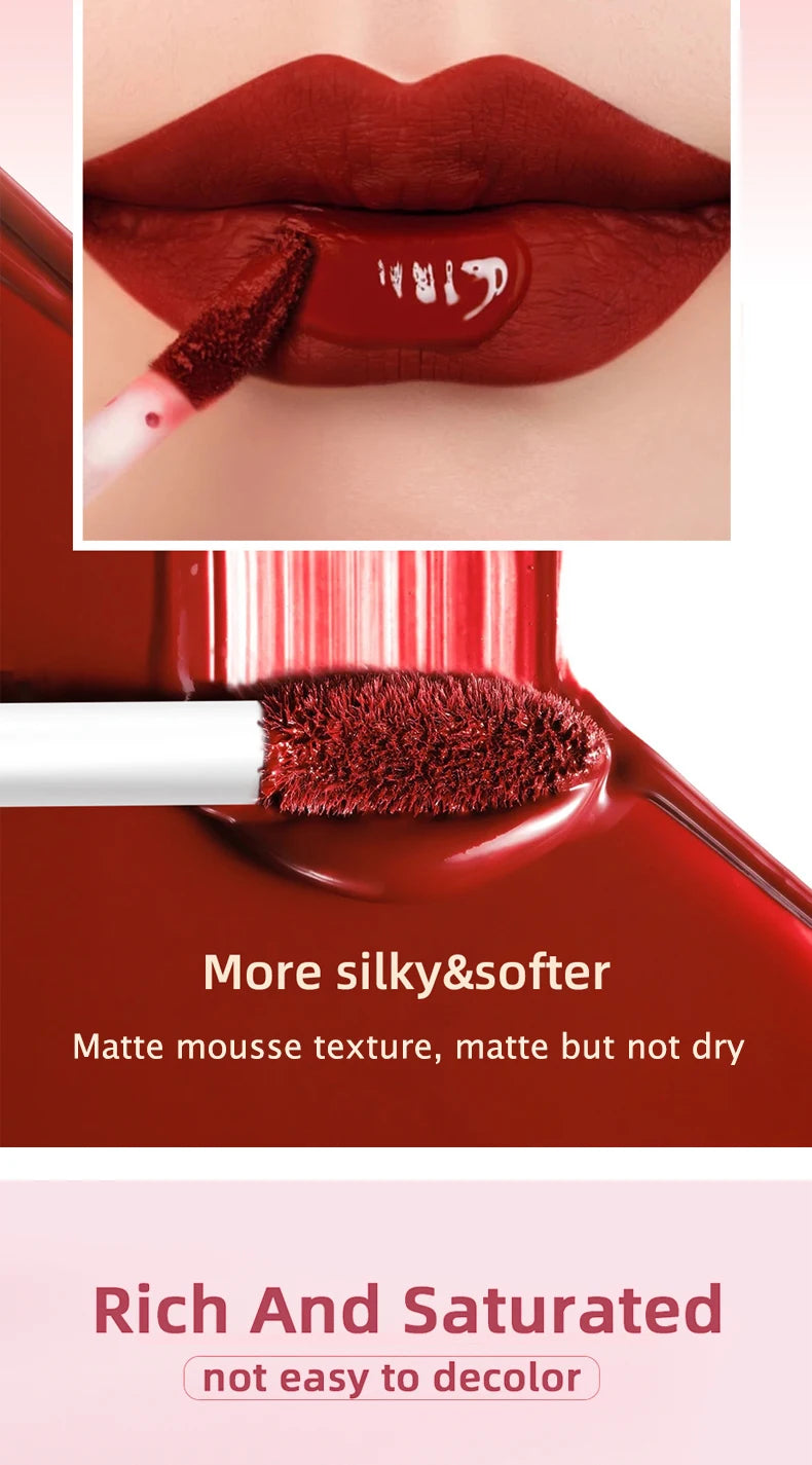 Long Lasting Matte Lipstick Waterproof Non Stick Lip Glaze - 18