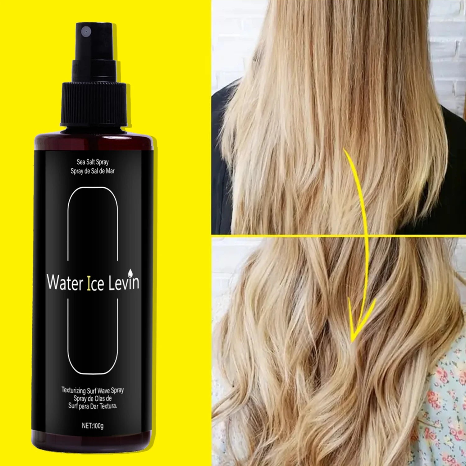 Water Ice Levin Beach Wave Volumizing Hair Texturizing Spray 100g