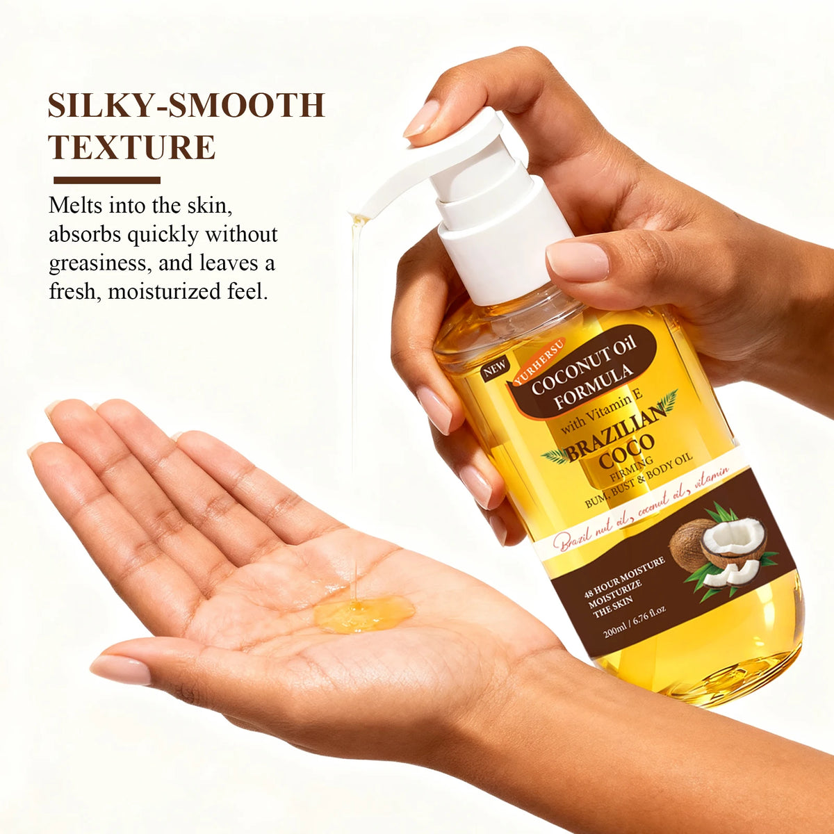 Coconut Firming Body Oil Moisturizing Rejuvenating Skin Repair 200ml