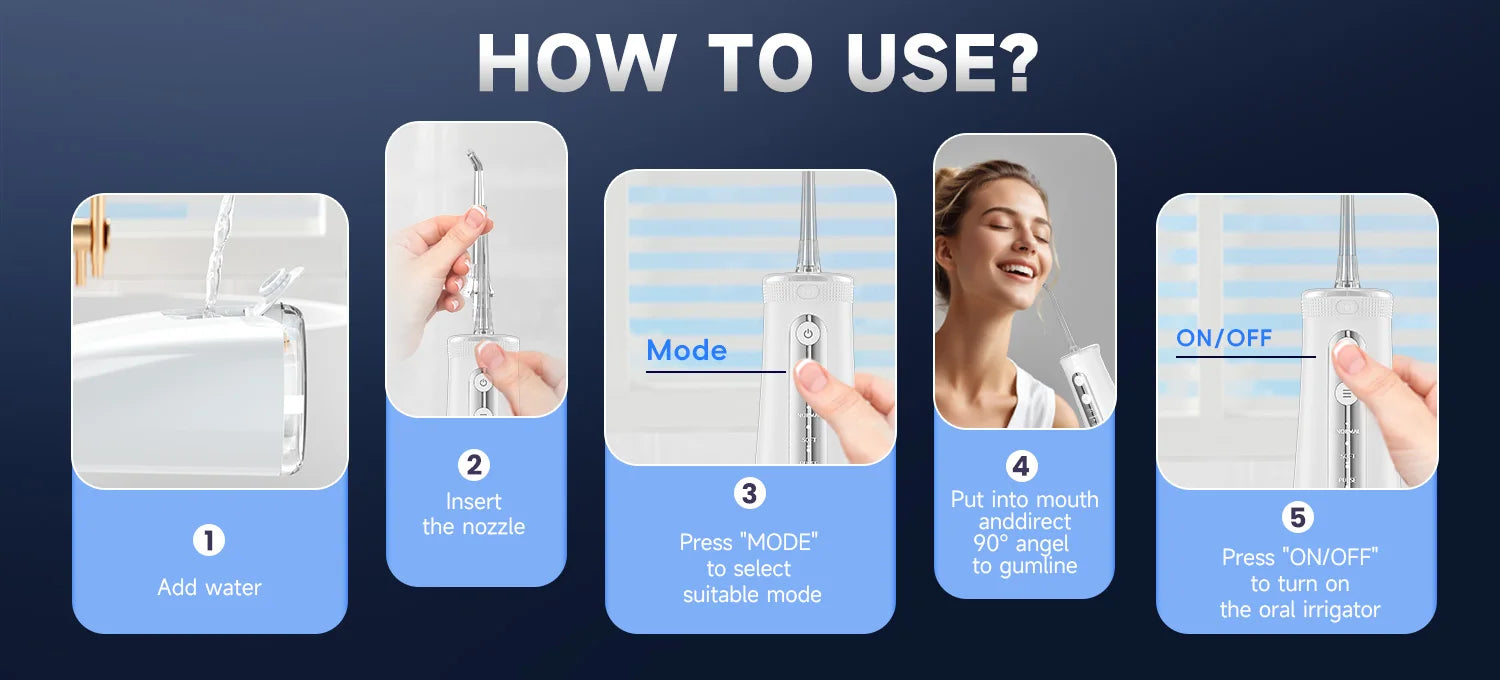 Portable Cordless Water Flosser for Teeth Cleaning and Gum Health - 13