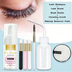 100ml Eyelash Extension Shampoo Foam Cleanser with Cleaning Tool Kit