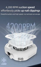 Rechargeable Cordless Nail Dust Collector for Manicures