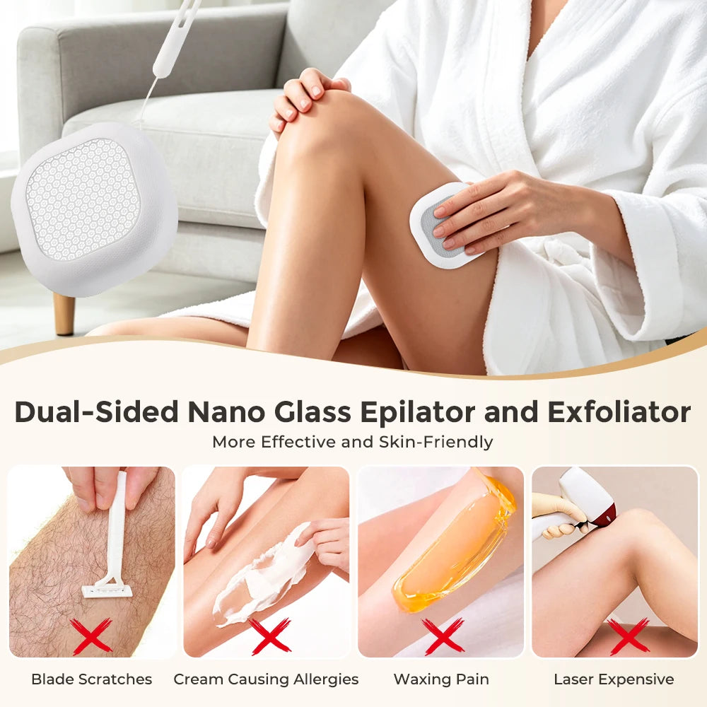 Painless Crystal Nano Glass Hair Remover and Exfoliator - 2