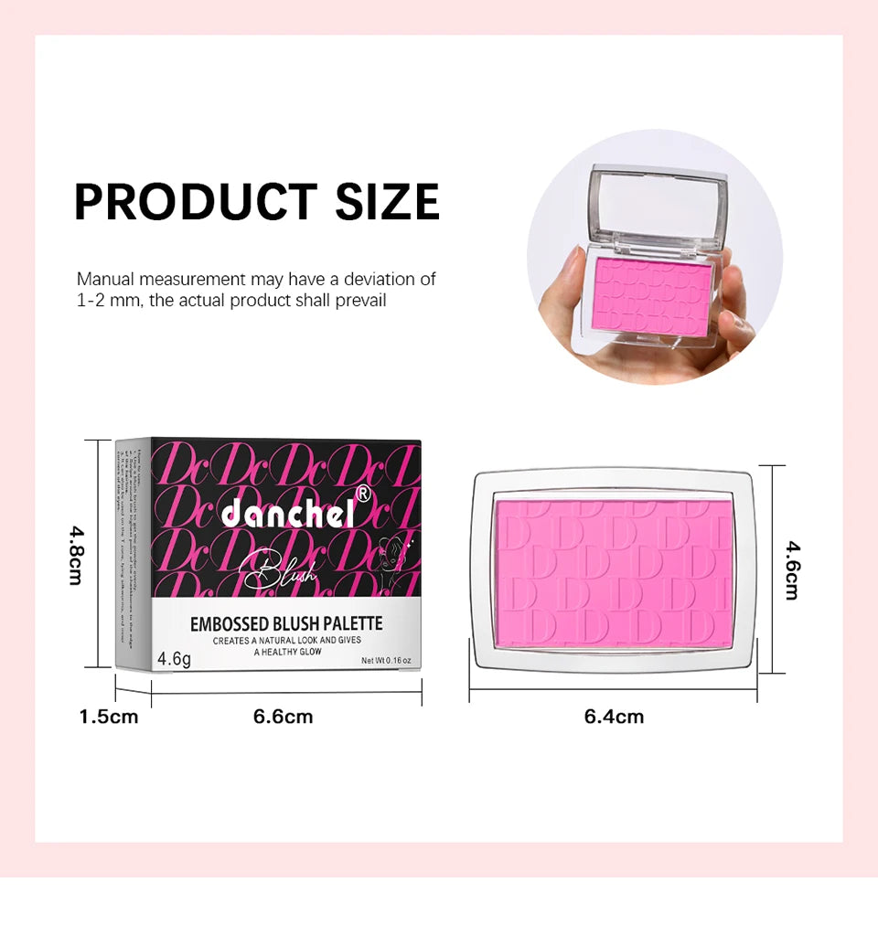 Embossed Matte Blush Palette for Natural Cheek Color