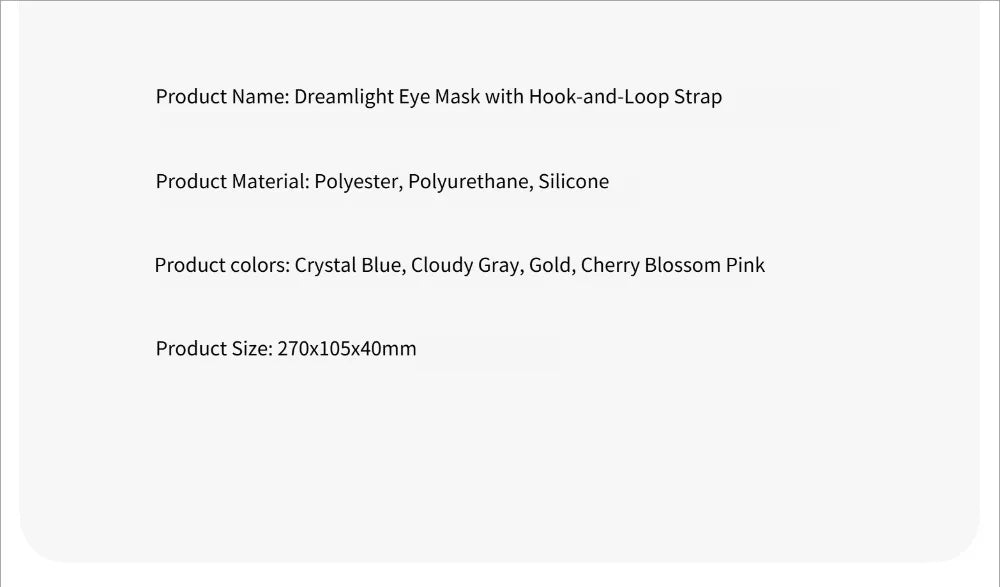 Dreamlight 4S Pro Memory Foam Sleeping Eye Mask Light Blocking Sleep Aid - 42