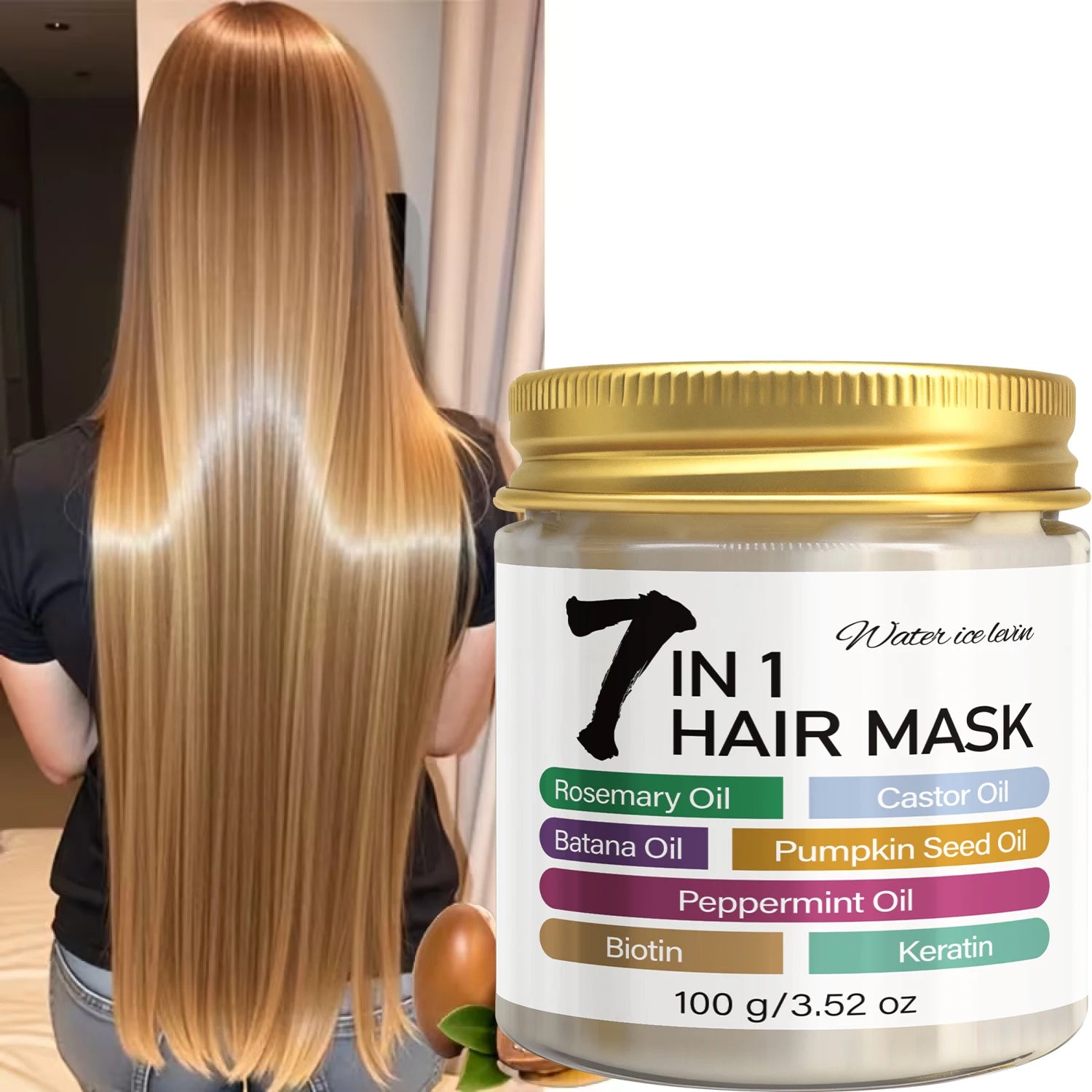 7 in 1 Rosemary Castor and Batana Oil Hair Mask Treatment 100g - 6