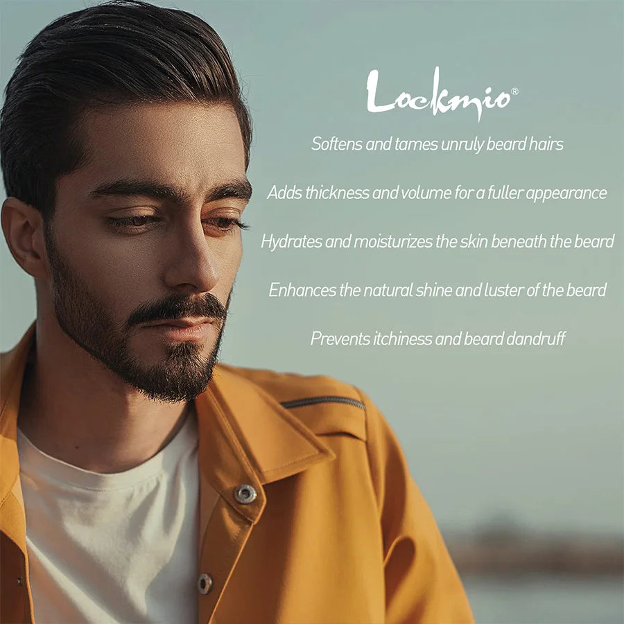 Lockmio Natural Beard Balm Sandalwood Scent Beard Softener Cream 30g