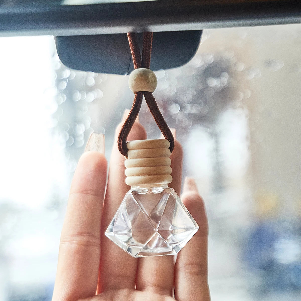 FORMBO Hanging Car Air Freshener Aromatherapy Diffuser Bottle