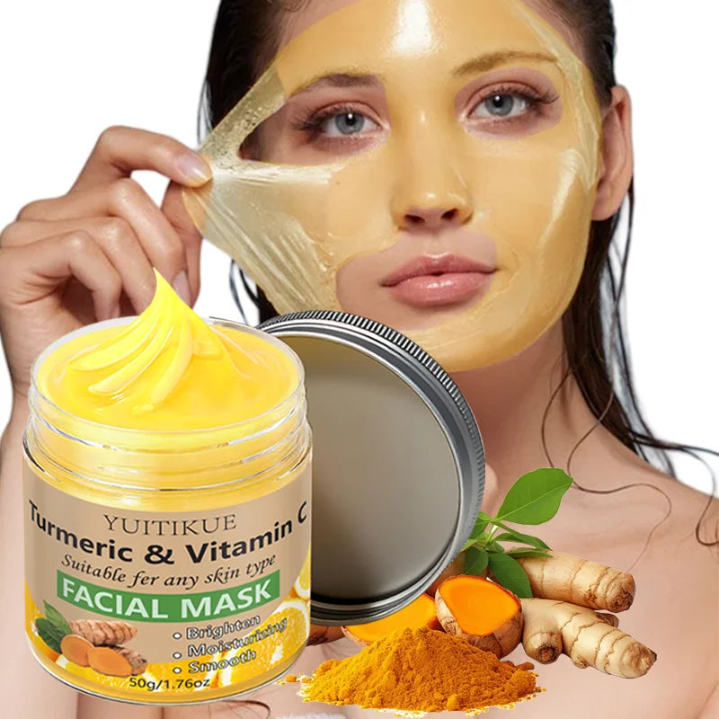 YUITIKUE Turmeric and Vitamin C Peel Off Face Mask for Skin Brightening - 1